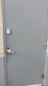 Before Alarm lock installation